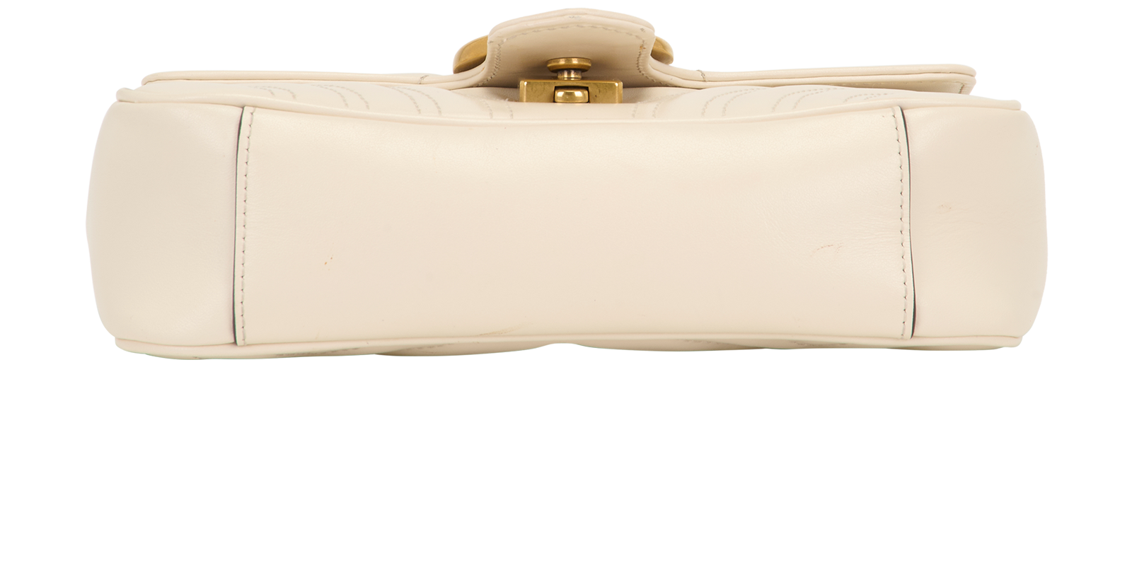 Small GG Marmont Shoulder Bag, &pound;550, Handbags, Cream, Leather, Top view